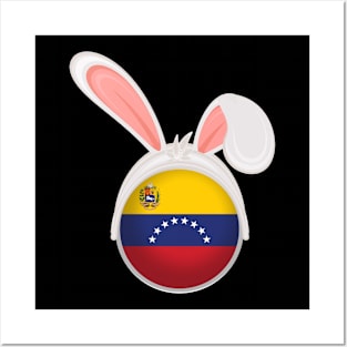 happy easter Venezuela bunny ears flag cute designs Posters and Art